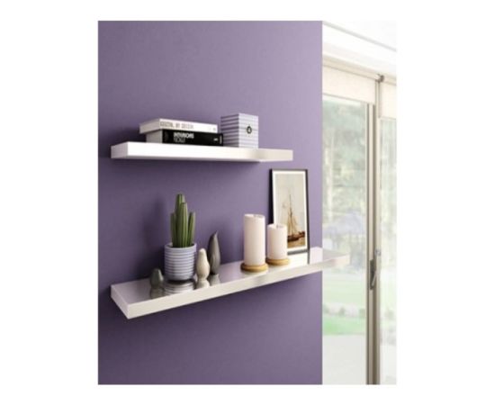 Shelf with hidden fastening white gloss Domax VELANO FSG 65080 595x235 mm