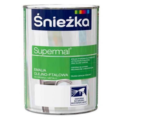 Enamel oil-phthalic Sniezka Supermal 800 ml matt white