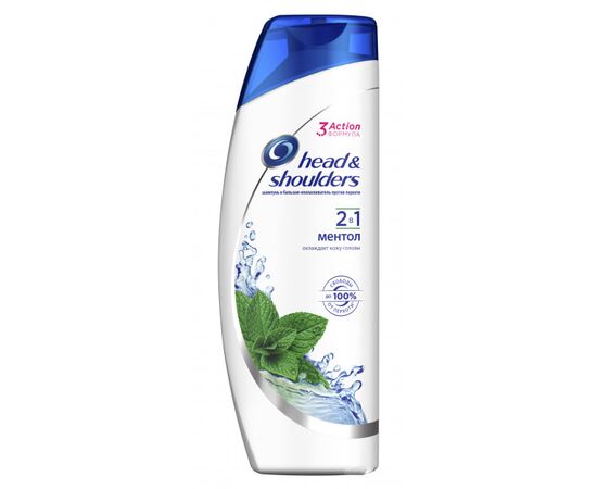 Шампунь и бальзам-ополаскиватель 2 в 1 против перхоти Head&Shoulders ментол 600 мл