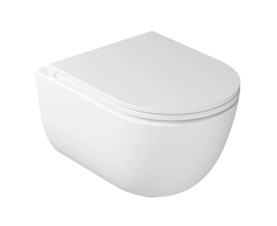 Wall mounted toilet bowl with lid GALASSIA Dream new white 52x36 cm