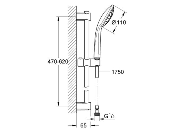 Душевая система Grohe VITALIO JOY 110 Mono 600/ 27322000