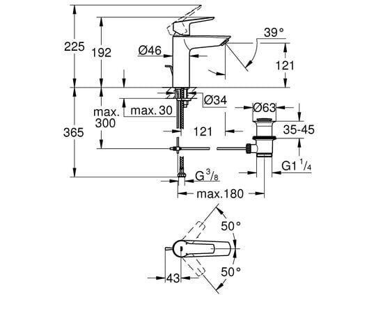 High basin mixer Grohe 23455002