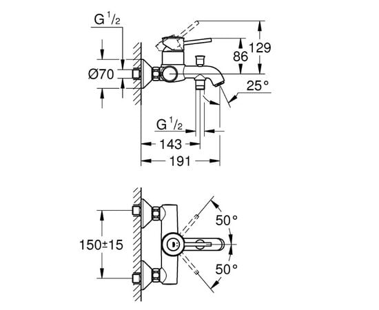 Shower mixer Grohe Start Classic OHM EXP 23787000