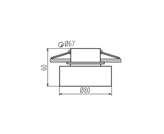 სანათი წერტილოვანი KANLUX GOVIK GX5.3 1x MAX 10W DSO-B/G 29232