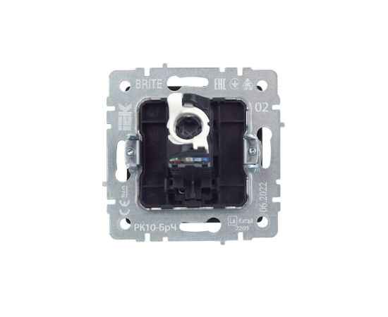 როზეტი IEK BRITE RJ45 cat5E RG45 РК10-БрЧ შავი