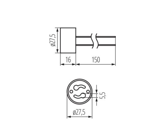 Ceramic cartridge Kanlux HLDR-GZ10 GU10