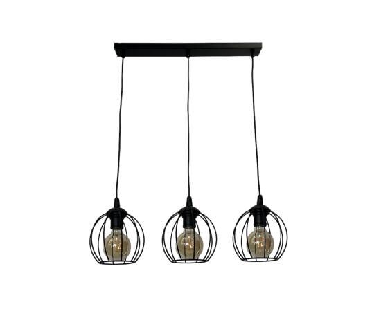 Ceiling lamp LUMINEX Laps 3 E27 metal black ball 222