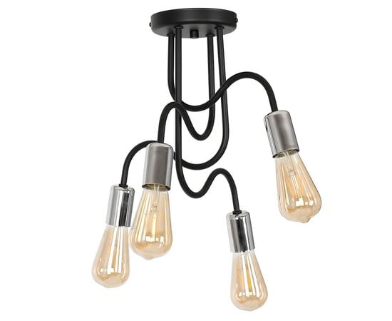 Chandelier Luminex 8072 Dow 4 E27 15W black chrome