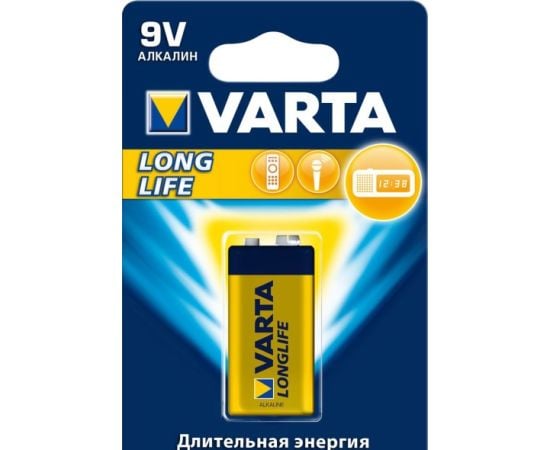 ელემენტი VARTA Alkaline Long Life 6LR61 9V 1 ც