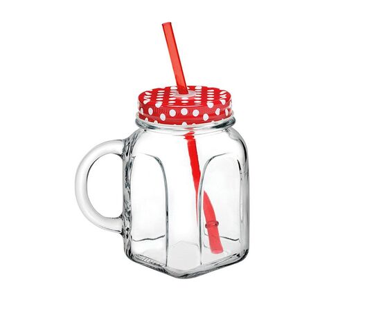 Jar with straw Pasabahce 450ml