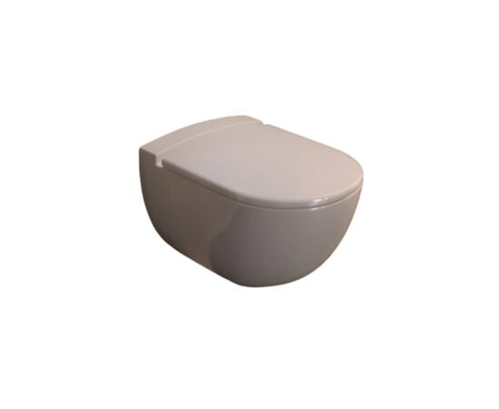 Wall-hung toilet with lid Valadares Nau White Rimless