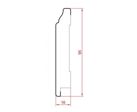 Плинтус Super Profil ПП 1695 White 2800x16x95