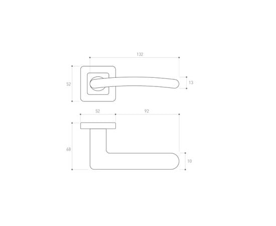 Ручка на розетке Metal-Bud LINEA ZLIZN с завёрткой сантехнической SZZNW