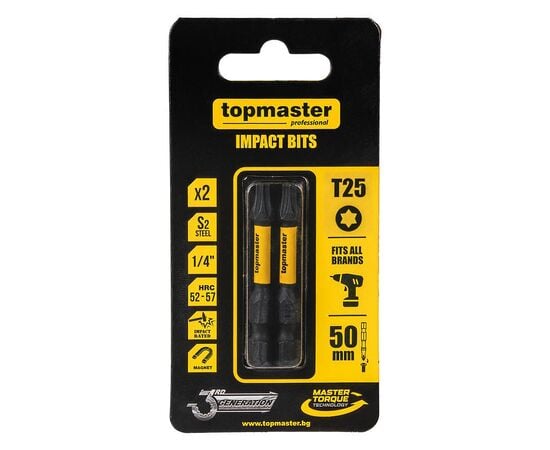 Impact bit TOPMASTER 338738 TX25 50 mm 2 pcs