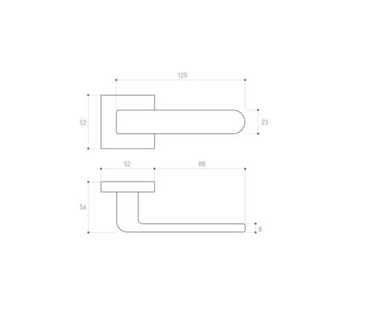 Door handle rossete Metal-Bud RIO K ZRIZBIK with plumbing wrap SZKBW