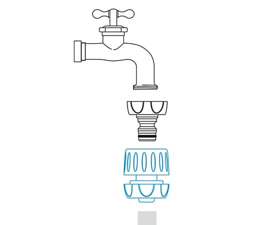 Hose brass connector GF GF80002020 1/2"x5/8"