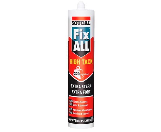 წებო ჰერმეტიკი Soudal Fix All High Tack 290 მლ ნაცრისფერი