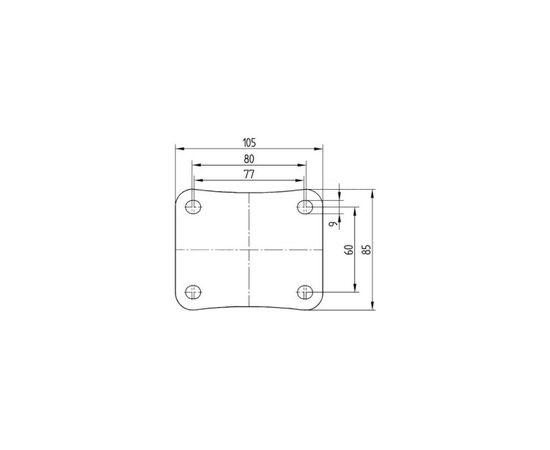 Wheel Tente 3370PJR100P62 80 kg/160 kg