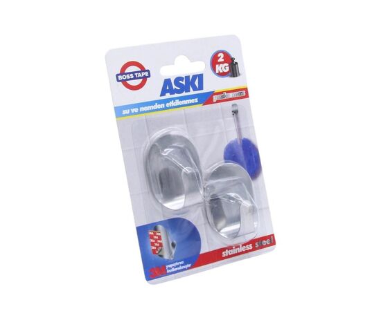 Stainless steel adhesive hook Boss Tape 2 kg 2 pcs