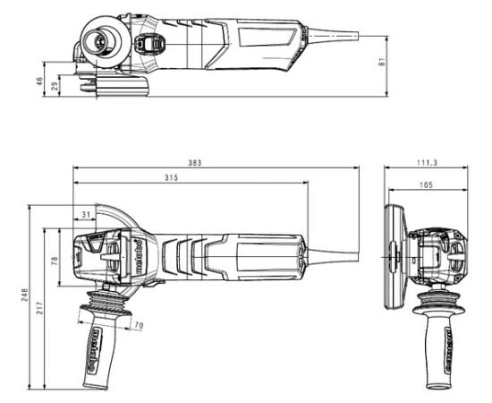 Угловая шлифмашина Metabo WEV 17-125 QUICK 1700W (600516000)