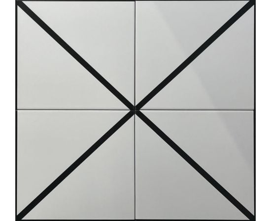 Керамогранит Mercury White With Black Line 20X20см