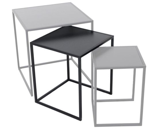 სადგამი ყვავილის ქოთნის Mega Collections Eton Sidetable Square Black W36H42