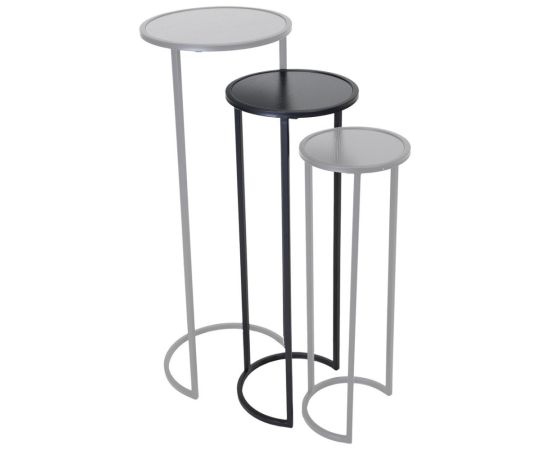 სადგამი ყვავილის ქოთნის Mega Collections Eton Plantstand Round Black D28H77