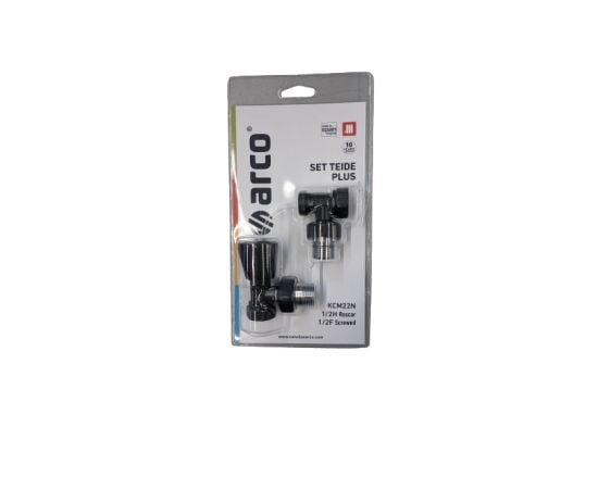 Radiator valve kit Arco 1/2H-1/2M PPR Black