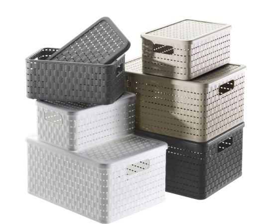 Storage basket Rotho 11l COUNTRY A5+ anthracite