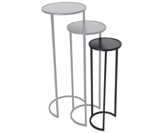 სადგამი ყვავილის ქოთნის Mega Collections Eton Plantstand Round Black D23H67