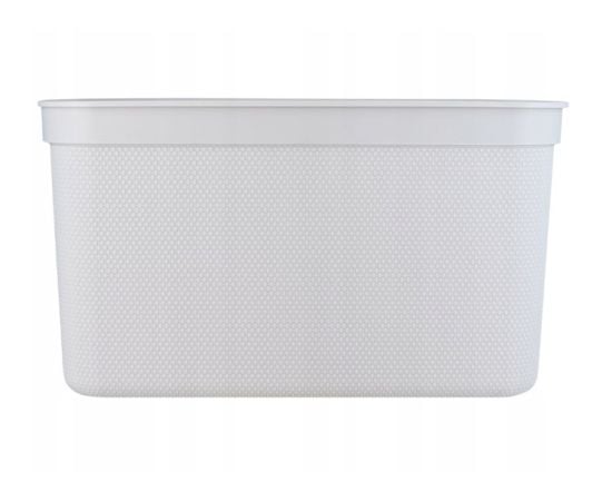 Storage basket with lid Rotho DECO 16L white