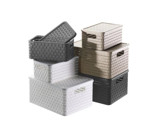 Storage basket Rotho 4L COUNTRY A6+ cappuccino