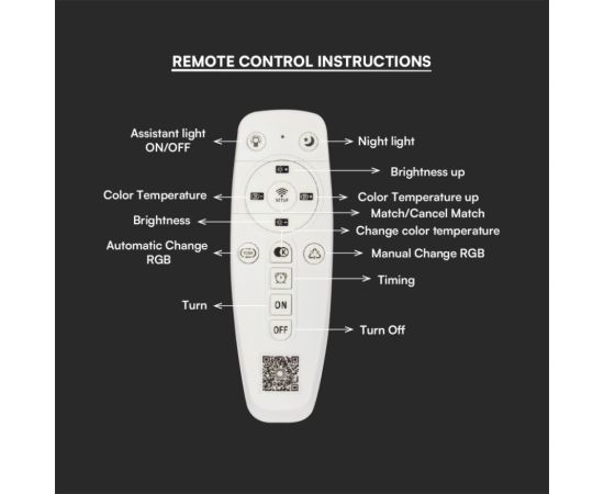 ჭაღი LED V-TAC 70W 6000Lm თეთრი IP20 VT-7718 23395