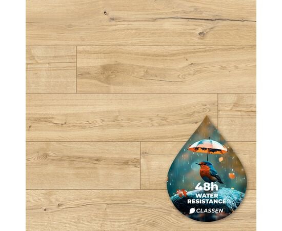 Laminate water resistant Classen Casa Energy Aqua Protect4V AC5/33 Oak Cabrillo Rustic 1285x192x8 mm