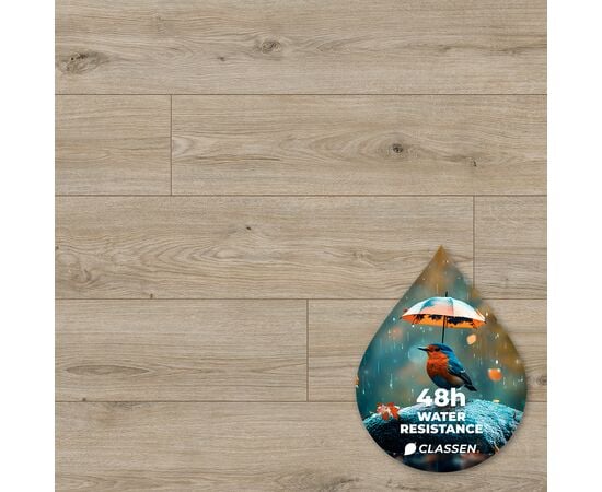 Laminate water resistant Classen Supreme Aqua Protect 63172 4V AC5/33 Oak Merlo 1285x192x12 mm