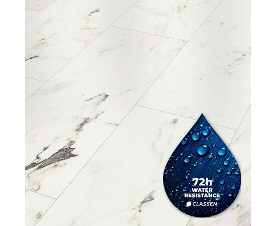 Ламинат водостойкий Classen Visiogrande White Marble Aqua Protect 57203 604x280x8 мм AC4/32