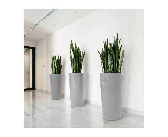 Flower pot grey Lamela LILIA ECO 9,5 l