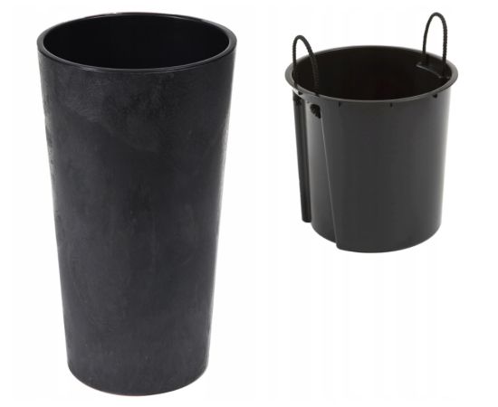 Flower pot black Lamela LILIA ECO 29,5 l