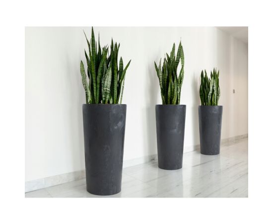 Flower pot black Lamela LILIA ECO 29,5 l