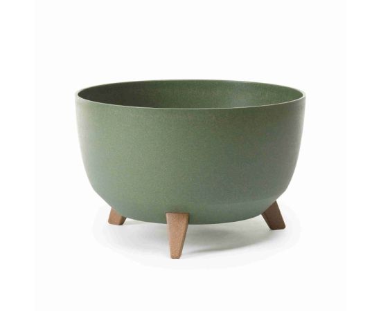 Flower pot Lamela Bowl ROMA ECO wood 330 12,4l green