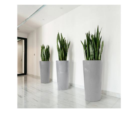 Flower pot grey Lamela LILIA ECO 12,5 l