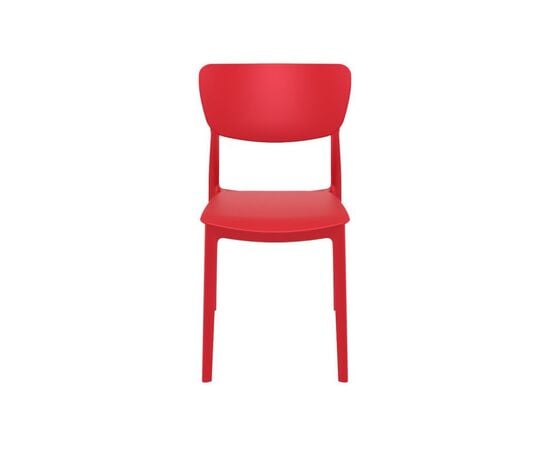 Armchair plastic red Monna 82x45 cm