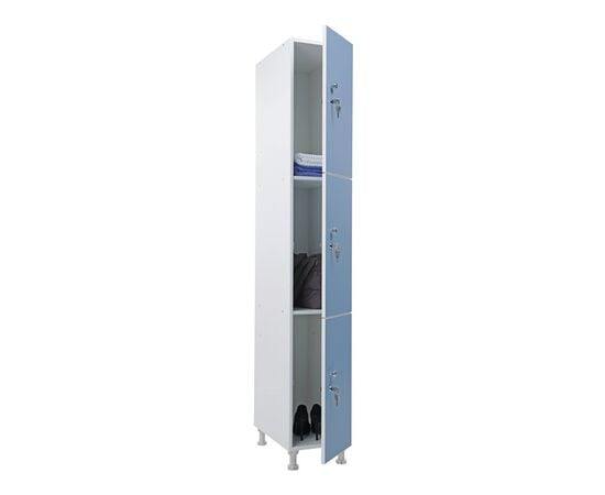 Locker for changing rooms WL 13-30 blue/white 1900x300x500 mm