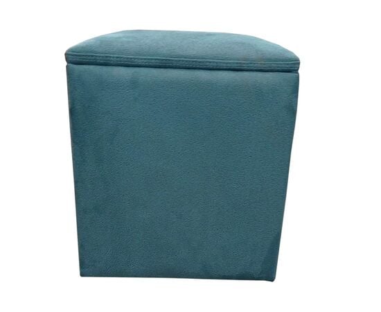 Alcantara pouffe turquoise 34/34/40