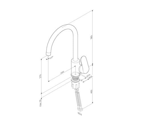 Kitchen faucet AM.PM Like F8007111 satin