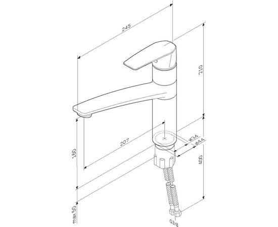 Kitchen faucet AM.PM Gem F90A00000 chrome