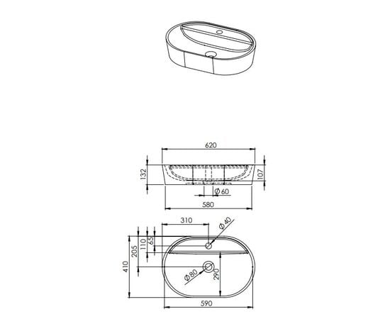 Countertop washbasin Elita Babette