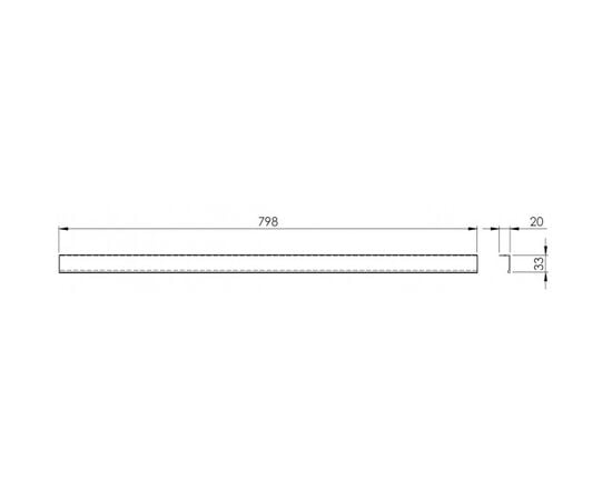 Furniture handle Elita LOOK CHROM 80 1 PC. (L-798/R-758)