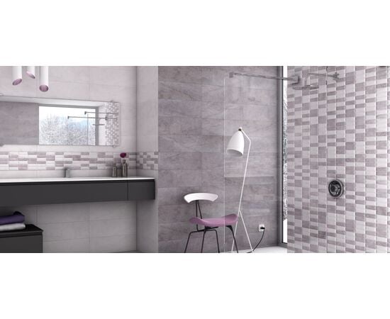 Tile Super Ceramica RELIEVE OXFORD GRIS RVTO 20X60cm