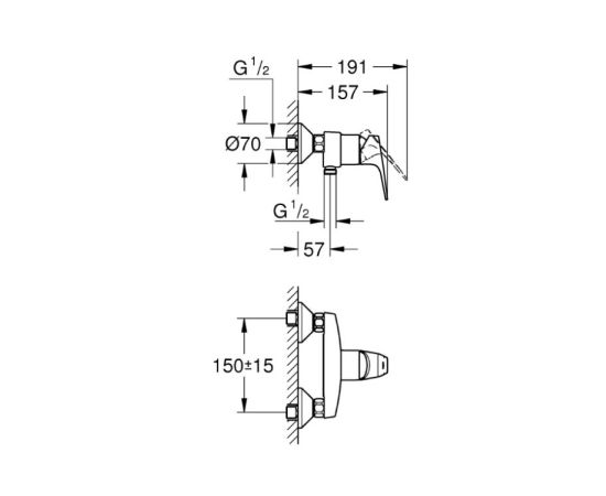 Смеситель для душа Grohe Start Flow OHM EXP 23771000